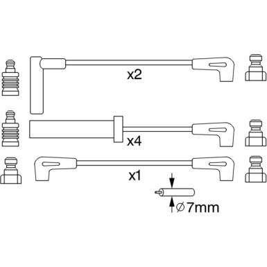 BOSCH Zündleitungssatz 0 986 357 229