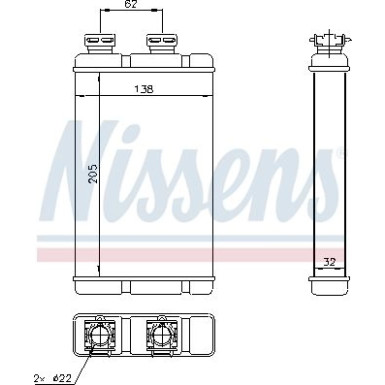 Nissens Wärmetauscher, Innenraumheizung 70513 Nissens Wärmetauscher, Innenraumheizung 70513