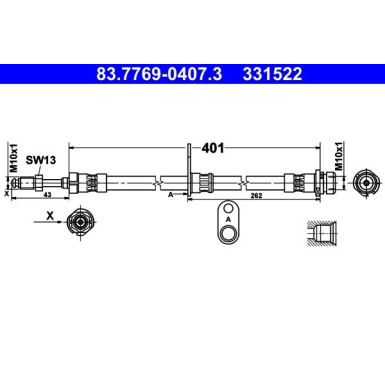Bremsschlauch 83.7769-0407.3