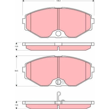 TRW Bremsbelagsatz, Scheibenbremse GDB3273