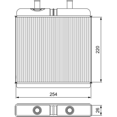 Valeo Wärmetauscher, Innenraumheizung 811539