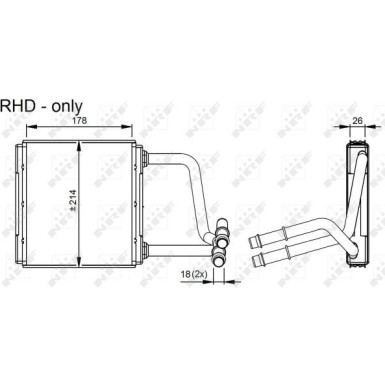 NRF Wärmetauscher, Innenraumheizung 54296