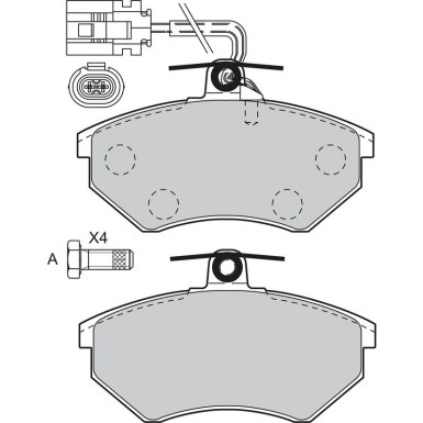 Valeo Bremsbelagsatz, Scheibenbremse 598484
