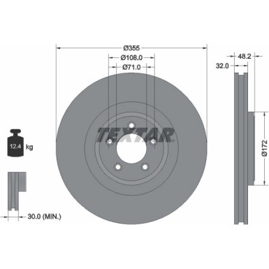 Textar Bremsscheibe PRO+ 92186305