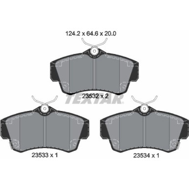 Textar Bremsbelagsatz, Scheibenbremse Q+ 2353202 Textar Bremsbelagsatz, Scheibenbremse Q+ 2353202