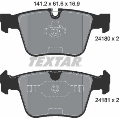 Textar Bremsbelagsatz, Scheibenbremse Q+ 2418001 Textar Bremsbelagsatz, Scheibenbremse Q+ 2418001