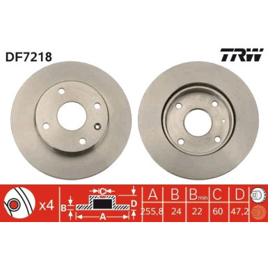 Bremsscheibe DF7218 Bremsscheibe DF7218