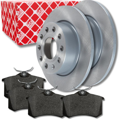 FEBI 23240 BREMSSCHEIBEN Ø253 + BELÄGE 16488 HINTEN für AUDI VW SKODA FEBI 23240 BREMSSCHEIBEN Ø253 + BELÄGE 16488 HINTEN für AUDI VW SKODA