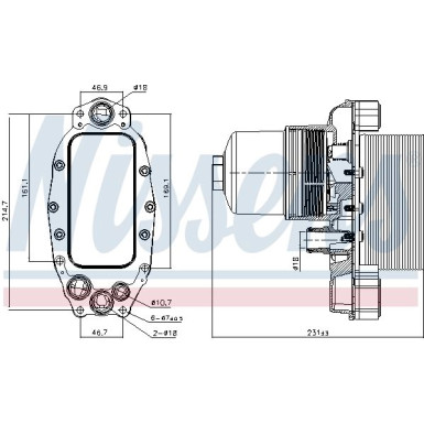 Ölkühler, Motoröl 90948 Ölkühler, Motoröl 90948