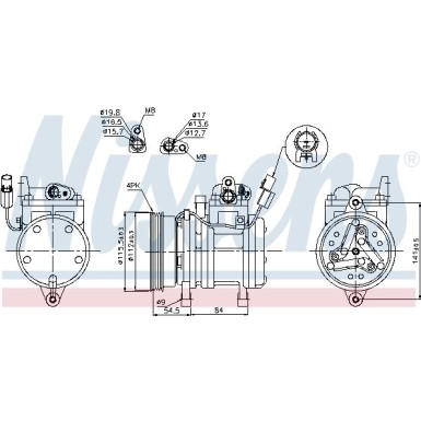 Nissens Kompressor, Klimaanlage FIRST FIT 89255