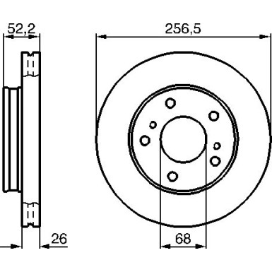 Bremsscheibe 0 986 478 485 Bremsscheibe 0 986 478 485