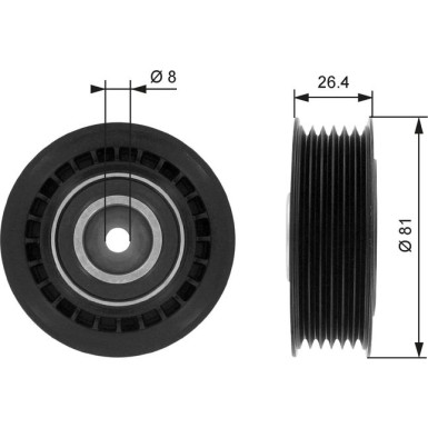 Spannrolle, Keilrippenriemen T36000