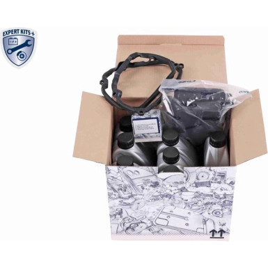 VAICO V10-3222 Ölwechselkit für Automatikgetriebe mit Dichtung, mit Ölmenge für Standardölwechsel, mit Dichtring, EXPERT KITS + VAICO V10-3222 Ölwechselkit für Automatikgetriebe mit Dichtung, mit Ölmenge für Standardölwechsel, mit Dichtring, EXPERT KITS +