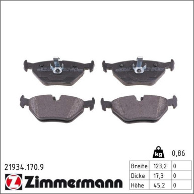 Bremsbelagsatz, Scheibenbremse 21934.170.9 Bremsbelagsatz, Scheibenbremse 21934.170.9