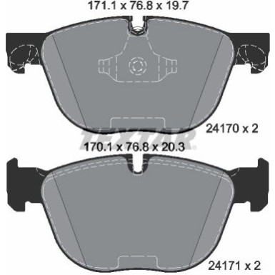 Bremsbelagsatz, Scheibenbremse 2417001 Bremsbelagsatz, Scheibenbremse 2417001