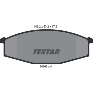 Textar Bremsbelagsatz, Scheibenbremse 2086301 Textar Bremsbelagsatz, Scheibenbremse 2086301