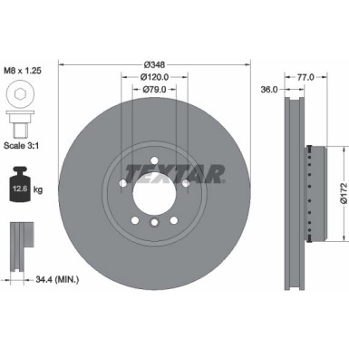 Textar Bremsscheibe PRO+ 92182425