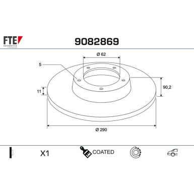 Bremsscheibe 9082869 Bremsscheibe 9082869