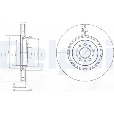 Delphi Bremsscheibe BG9843 Delphi Bremsscheibe BG9843