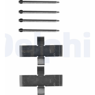 Delphi Zubehörsatz, Scheibenbremsbelag LX0107