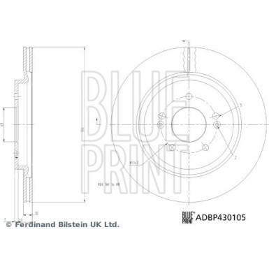 Blue Print Bremsscheibe ADBP430105