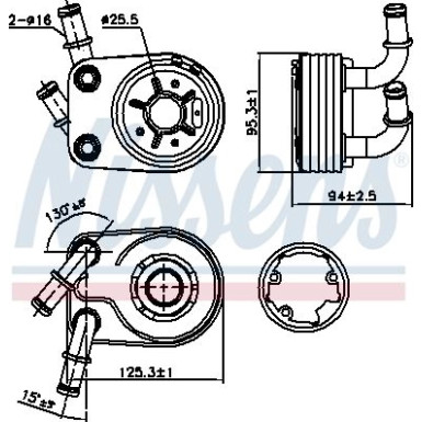 Nissens Ölkühler, Motoröl FIRST FIT 90794