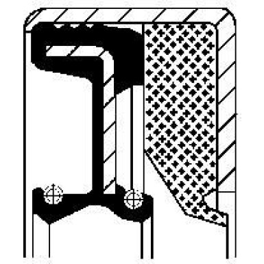 Corteco Wellendichtring, Differential 12015734B