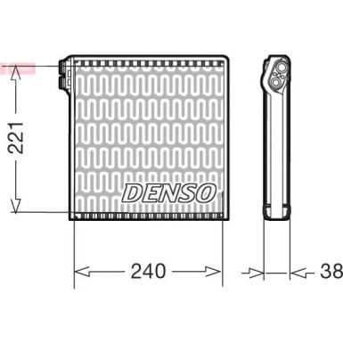 Verdampfer, Klimaanlage DEV09102 Verdampfer, Klimaanlage DEV09102