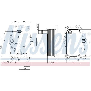 Nissens Ölkühler, Motoröl 91165
