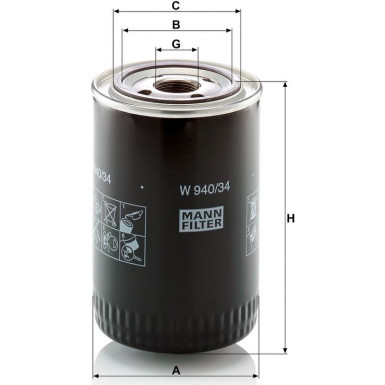 Ölfilter W 940/34 Ölfilter W 940/34