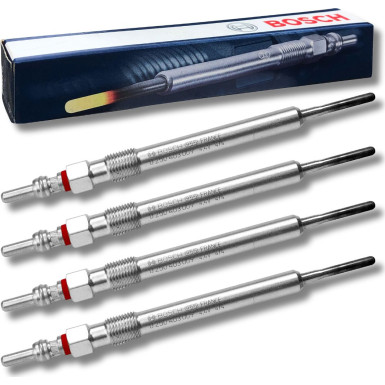 4x BOSCH 0 250 403 009 Glühkerze 4,4V M10 x 1, Drahtglühkerze, Länge: 130 mm, Duraterm 4x BOSCH 0 250 403 009 Glühkerze 4,4V M10 x 1, Drahtglühkerze, Länge: 130 mm, Duraterm