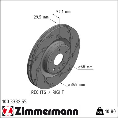 Bremsscheibe 100.3332.55