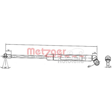 Metzger Gasfeder, Koffer-/Laderaum 2110376