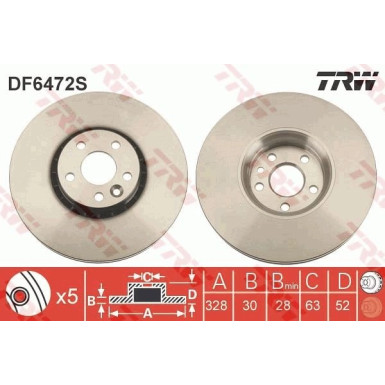Bremsscheibe DF6472S