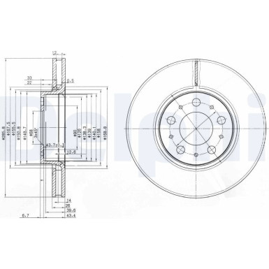 Delphi Bremsscheibe BG3513 Delphi Bremsscheibe BG3513