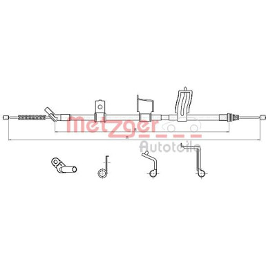Metzger Seilzug, Feststellbremse 17.0330