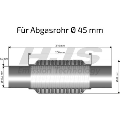 Flexrohr, Abgasanlage 83 00 8418 Flexrohr, Abgasanlage 83 00 8418