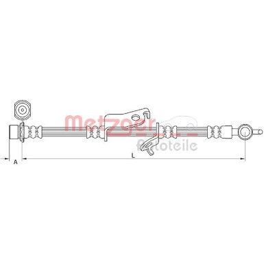 Metzger Bremsschlauch 4110973