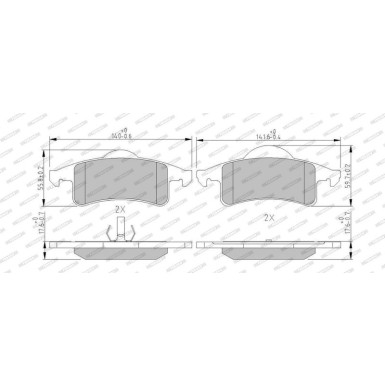 Ferodo Bremsbelagsatz, Scheibenbremse PREMIER FDB1524