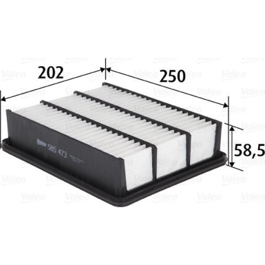 Valeo Luftfilter 585473