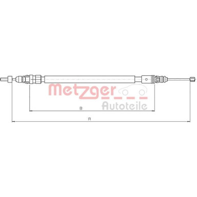 Metzger Seilzug, Feststellbremse 10.4663
