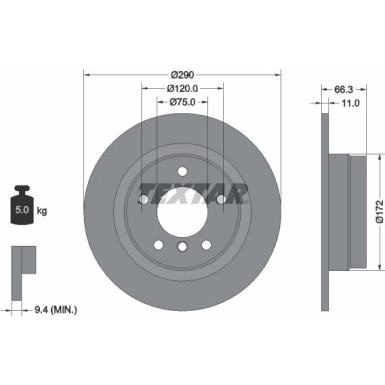 Textar Bremsscheibe PRO 92261003