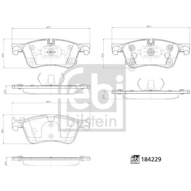 FEBI BILSTEIN 184229 Bremsbeläge FEBI BILSTEIN 184229 Bremsbeläge