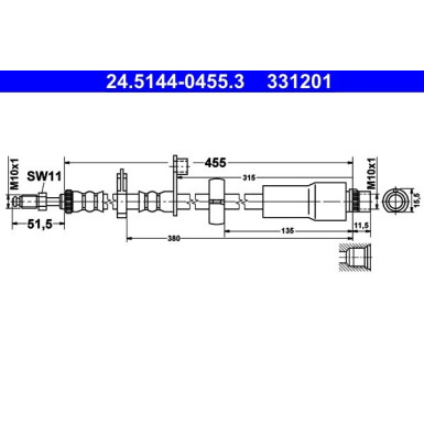 Bremsschlauch 24.5144-0455.3 Bremsschlauch 24.5144-0455.3