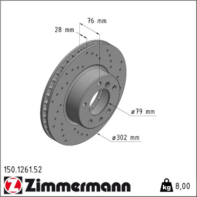 Bremsscheibe 150.1261.52 Bremsscheibe 150.1261.52
