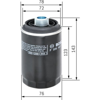 BOSCH F 026 407 179 Ölfilter BOSCH F 026 407 179 Ölfilter