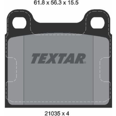 Textar Bremsbelagsatz, Scheibenbremse Q+ 2103501 Textar Bremsbelagsatz, Scheibenbremse Q+ 2103501