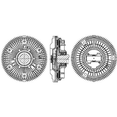 Mahle Kupplung, Kühlerlüfter BEHR Premium Line CFC 117 000P