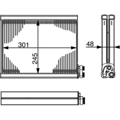 Mahle Verdampfer, Klimaanlage BEHR AE 71 000S