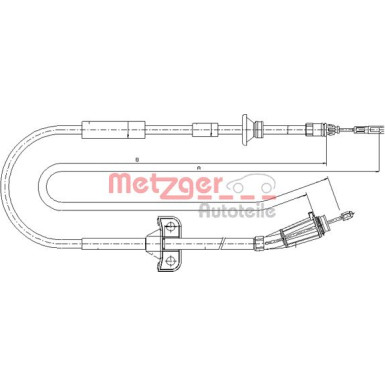 Metzger Seilzug, Feststellbremse 10.8066 Metzger Seilzug, Feststellbremse 10.8066